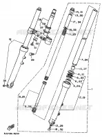 FOURCHE pour Yamaha XV125 de 1997