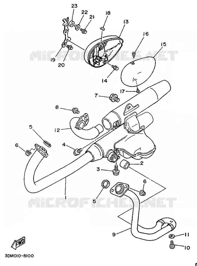 ECHAPPEMENT Yamaha MOTO 125 1997 VIRAGO  XV125