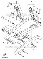 BRAS OSCILLANT / AMORTISSEUR pour Yamaha XV125 de 1997