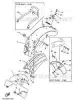GARDE BOUE pour Yamaha XV125 de 1998