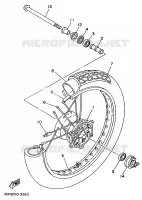 ROUE AVANT pour Yamaha XV125 de 1998