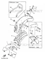 GARDE BOUE pour Yamaha XV125 de 1998