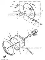 PHARE  pour Yamaha XV125 de 1998
