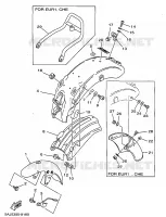 GARDE BOUE pour Yamaha XV125 de 1998