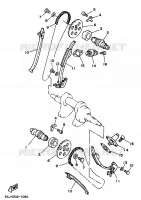 ARBRE A CAMES / CHAINE DE DISTRIBUTION pour Yamaha XV125 de 1999