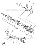 BARILLET DE SELECTION / FOURCHETTES pour Yamaha XV125 de 1999