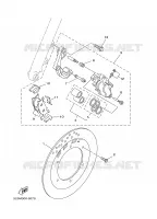 ETRIER DE FREIN AVANT pour Yamaha XV125S de 2000
