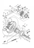 ROUE ARRIERE pour Yamaha XV125S de 2000