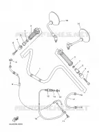 GUIDON ET CABLES pour Yamaha XV125S de 2000
