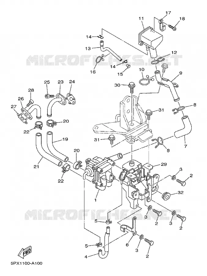 SYSTÈME D'ADMISSION D'AIR AIS Yamaha MOTO 1700 2003 ROADSTAR WARRIOR  XV17PCRC