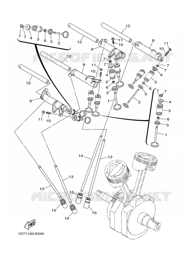 SOUPAPE Yamaha MOTO 1900 2006 MIDNIGHT STAR  XV1900A