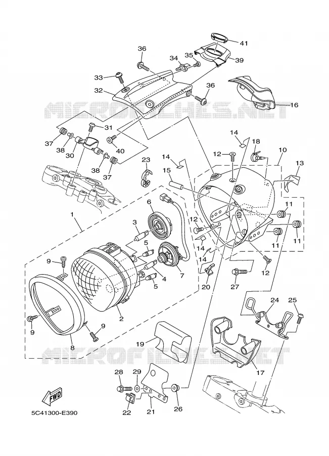 PHARE  Yamaha MOTO 1900 2006 MIDNIGHT STAR  XV1900A