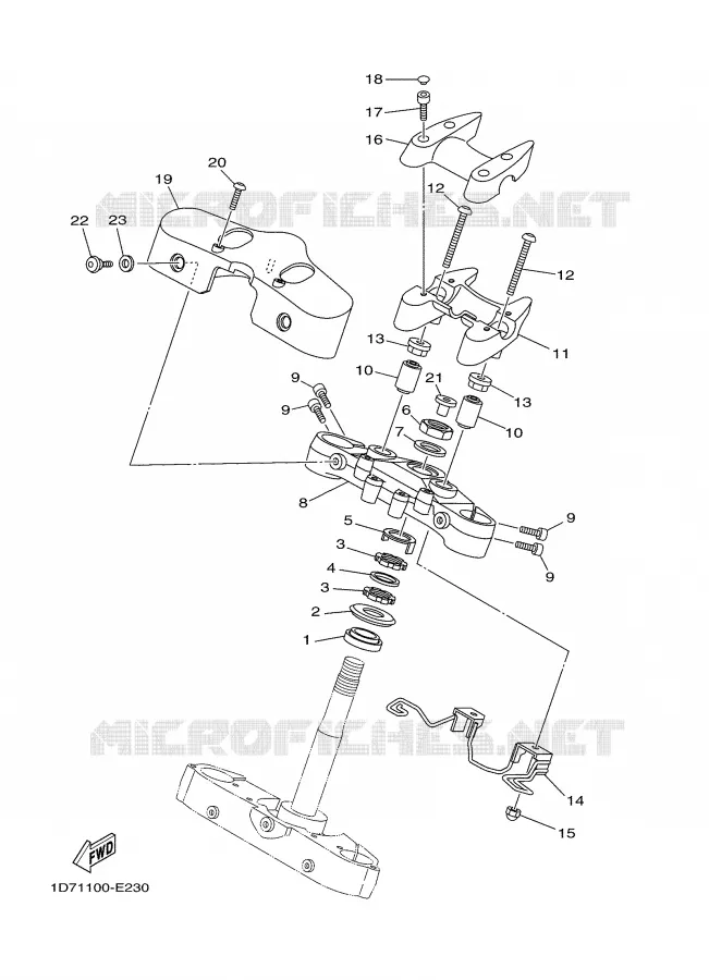 DIRECTION Yamaha MOTO 1900 2007 MIDNIGHT STAR  XV1900A