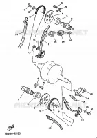 ARBRE A CAMES / CHAINE DE DISTRIBUTION pour Yamaha XV250 de 1991