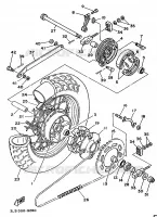 ROUE ARRIERE pour Yamaha XV250 de 1991
