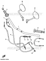 GUIDON ET CABLES pour Yamaha XV250 de 1991