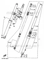 FOURCHE pour Yamaha XV250 de 1996