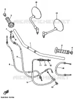 GUIDON ET CABLES pour Yamaha XV250 de 1996