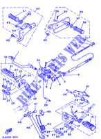 SUPPORT / REPOSE PIEDS pour Yamaha XV250 (15.5KW) de 1992