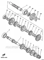 TRANSMISSION pour Yamaha XV250S de 1997