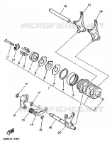 BARILLET DE SELECTION / FOURCHETTES pour Yamaha XV250S de 1997