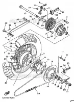 ROUE ARRIERE pour Yamaha XV250S de 1997
