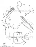 GUIDON ET CABLES pour Yamaha XV250S de 1997