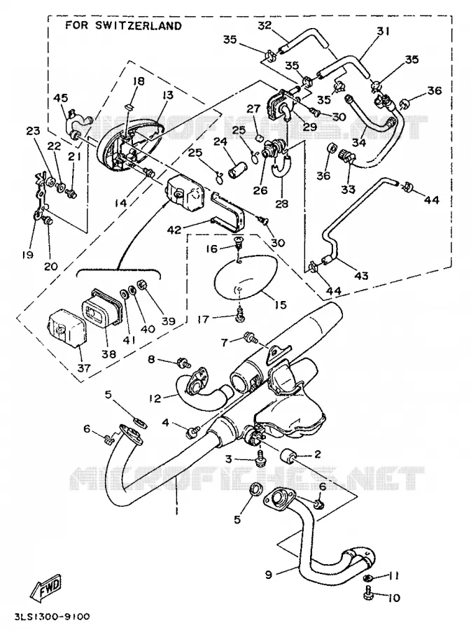 ECHAPPEMENT Yamaha MOTO 250 1997 VIRAGO  XV250S