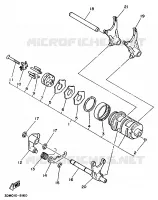 BARILLET DE SELECTION / FOURCHETTES pour Yamaha XV250S de 1997