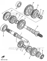 TRANSMISSION pour Yamaha XV500 de 1998