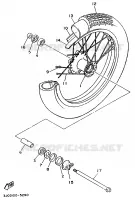 ROUE AVANT pour Yamaha XV500 de 1998