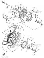 ROUE ARRIERE pour Yamaha XV500 de 1998