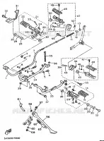 SUPPORT / REPOSE PIEDS pour Yamaha XV500 de 1998