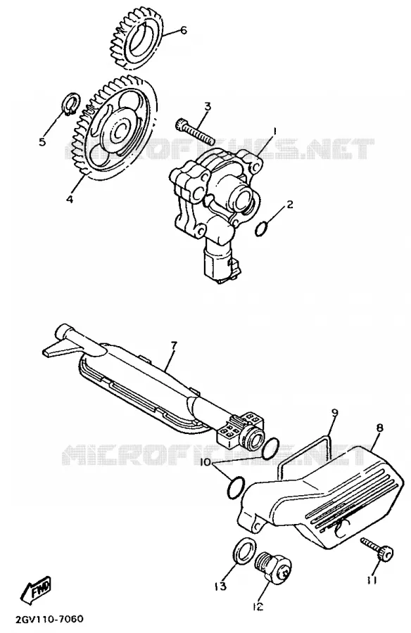 POMPE A HUILE Yamaha MOTO 535 1992 VIRAGO  XV535