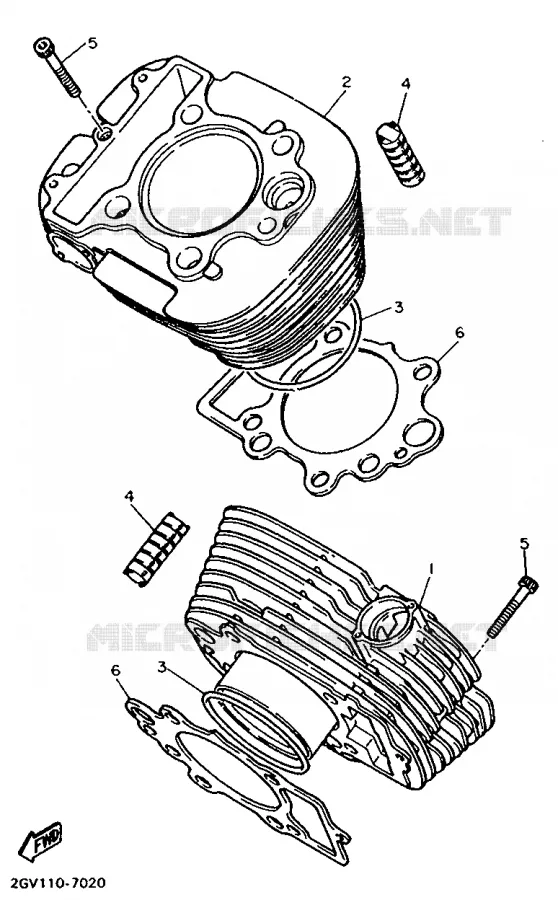 CYLINDRE Yamaha MOTO 535 1993 VIRAGO  XV535