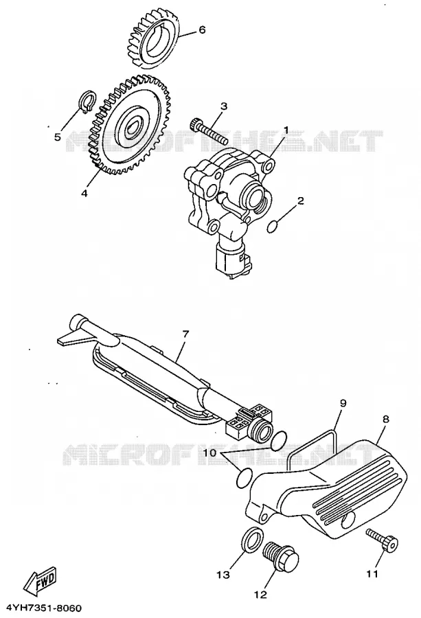 POMPE A HUILE Yamaha MOTO 535 1998 VIRAGO  XV535