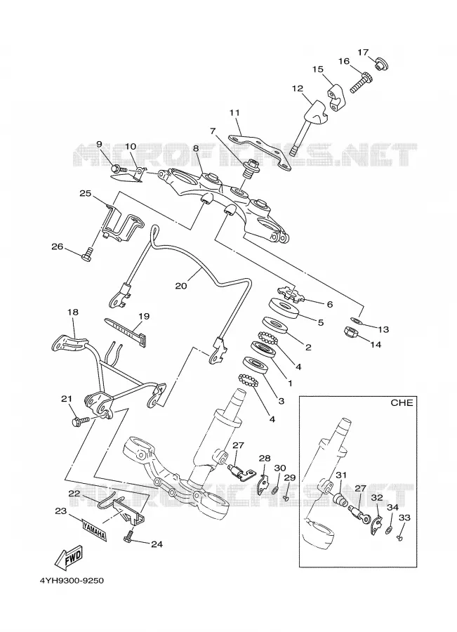 DIRECTION Yamaha MOTO 535 2000 VIRAGO  XV535