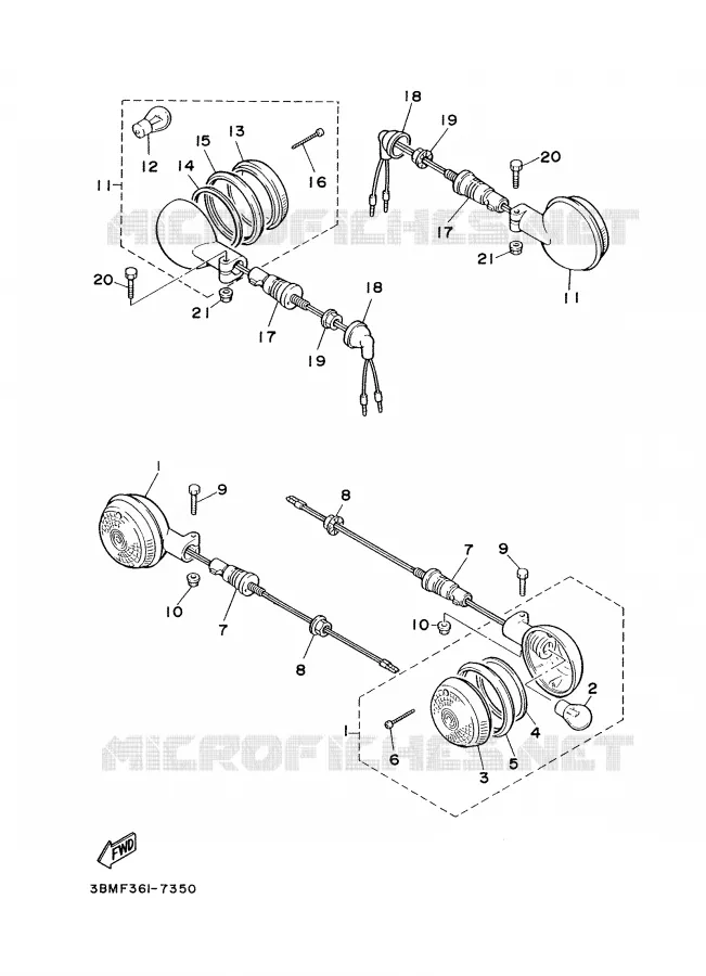 CLIGNOTANT Yamaha MOTO 535 2000 VIRAGO  XV535