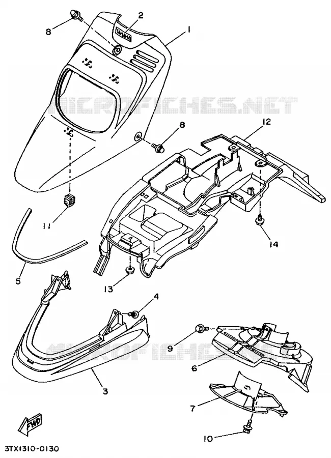 GARDE BOUE Yamaha SCOOTER 50 1990 BOOSTER  CW50T
