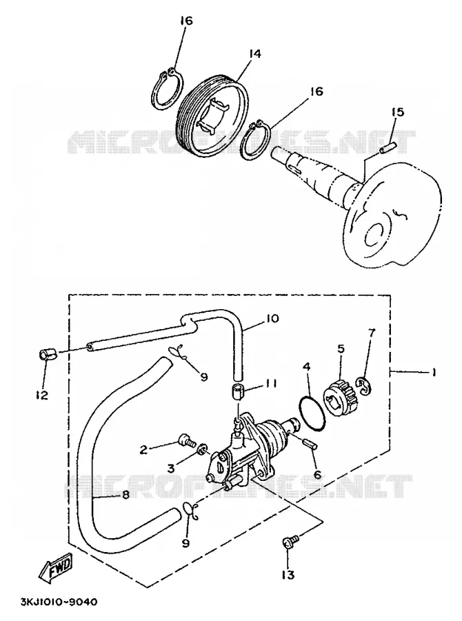POMPE A HUILE Yamaha SCOOTER 50 1991 JOG  CY50