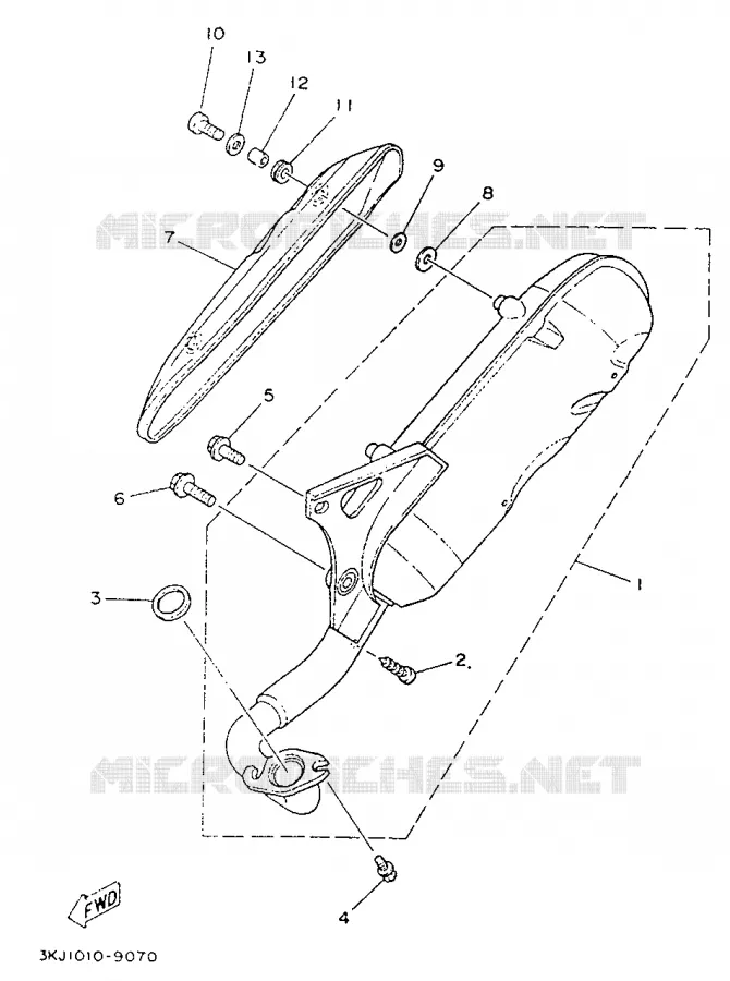 ECHAPPEMENT Yamaha SCOOTER 90 1991 JOG  CY90