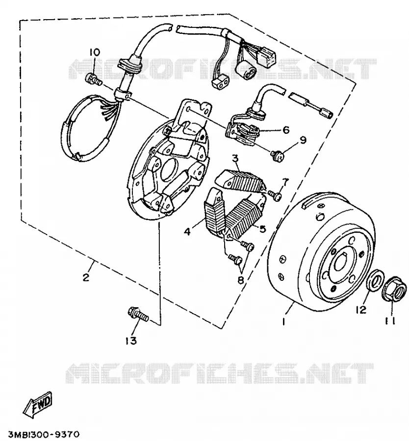 ALLUMAGE Yamaha MOTO 125 1991 DTE  DT125E