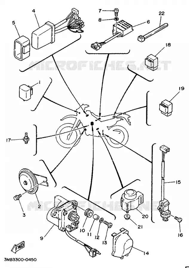 PARTIE ELECTRIQUE 2 Yamaha MOTO 125 1994 DTE  DT125E