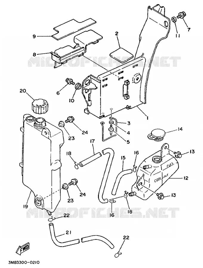 RESERVOIR D'HUILE Yamaha MOTO 125 1996 DTE  DT125E