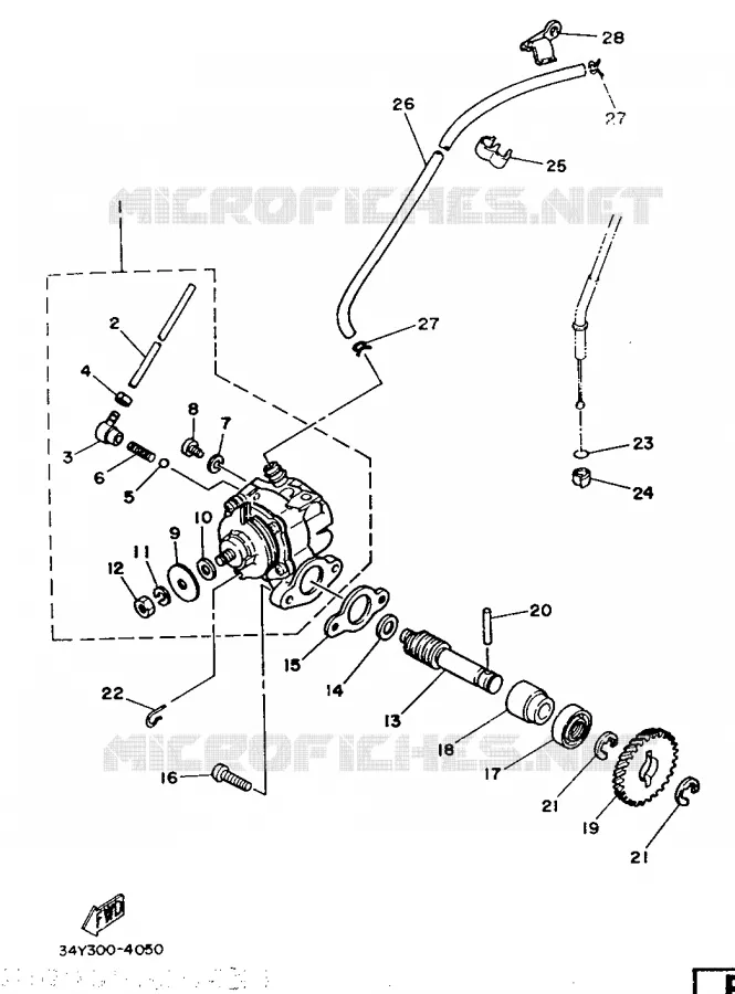 POMPE A HUILE Yamaha MOTO 125 1987 DTLC  DT125LC