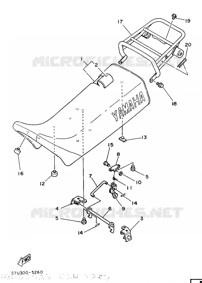 DIRECTION Yamaha MOTO 125 1986 DTLC  DT125LCL (13PS)