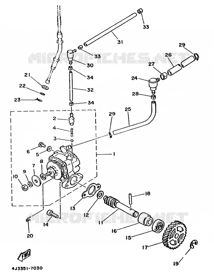 POMPE A HUILE Yamaha MOTO 125 1987 DTMX  DT125MX