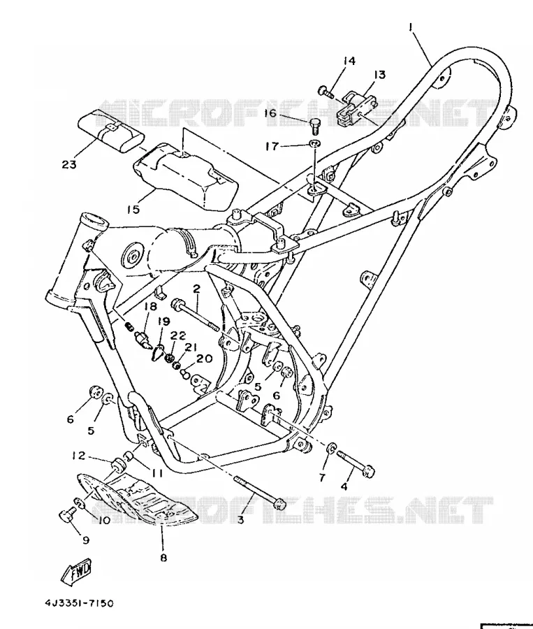 CADRE Yamaha MOTO 125 1987 DTMX  DT125MX