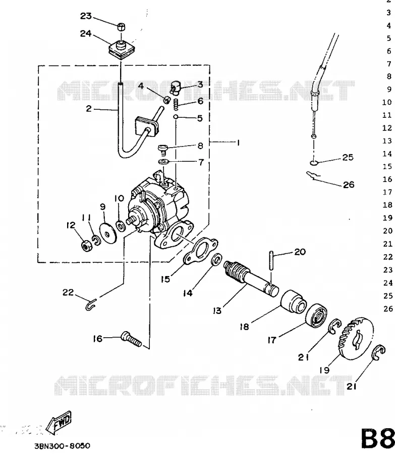 POMPE A HUILE Yamaha MOTO 125 1989 DTR  DT125R