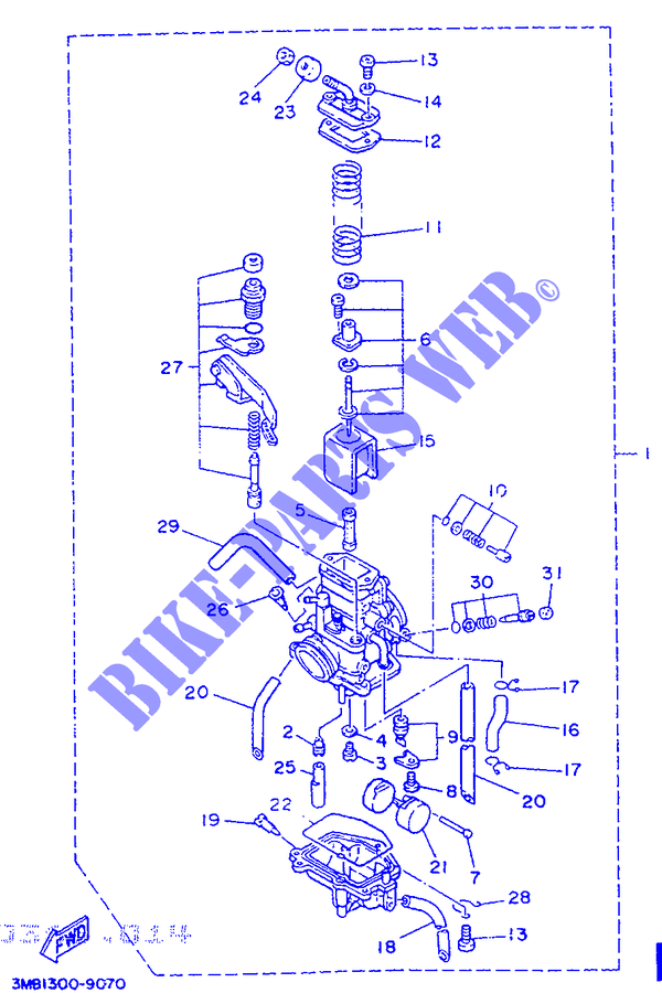 ADMISSION pour Yamaha DT125R de 1989